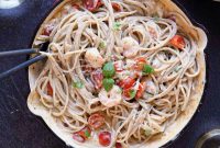 Creamy Shrimp Carbonara with Parmesan and Bacon