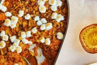 Crunchy Cornflake Topped Mashed Sweet Potatoes