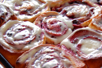 Flaky Blackberry Sweet Rolls with Vanilla Glaze