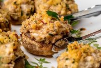 Sausage and Boursin-Stuffed Mushrooms: Creamy Party Appetizer