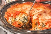 Slow Cooker Chicken and Spinach Lasagna Recipe