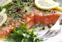 Perfectly Slow-Roasted Salmon with Crispy Skin and Lemon Herb Glaze