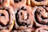 Pink Blood Orange Cinnamon Rolls with Citrus Glaze