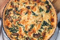 Spinach Mushroom Quiche Recipe — Flaky Crust, Creamy Filling