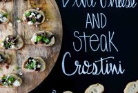 Steak and Blue Cheese Crostini with Balsamic Glaze