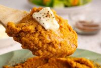 Creamy Garlic Mashed Sweet Potatoes