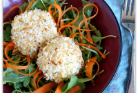 Crispy Cauliflower Cakes with Herbed Yogurt Dip