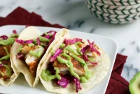 Blackened Fish Tacos with Creamy Avocado Crema Recipe