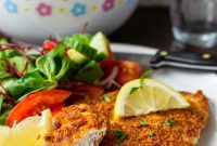 Crispy Panko Chicken with Dijon Mustard and Parmesan