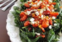 Roasted Tomato & Spinach Salad with Citrus Mustard Vinaigrette