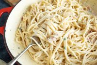Creamy Boursin Spaghetti Recipe with Garlic and Herbs