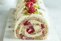 Raspberry Pistachio Roulade: Pistachio Swiss Roll Recipe