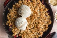 Cherry Almond Crisp with Mixed Berries — Summer Fruit Dessert