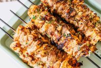 Garlic Parmesan Chicken Skewers with Zesty Herb Marinade
