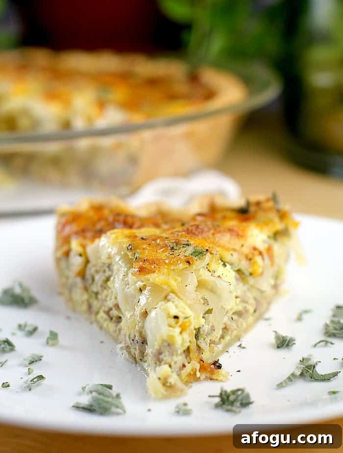 caramelized onion quiche.