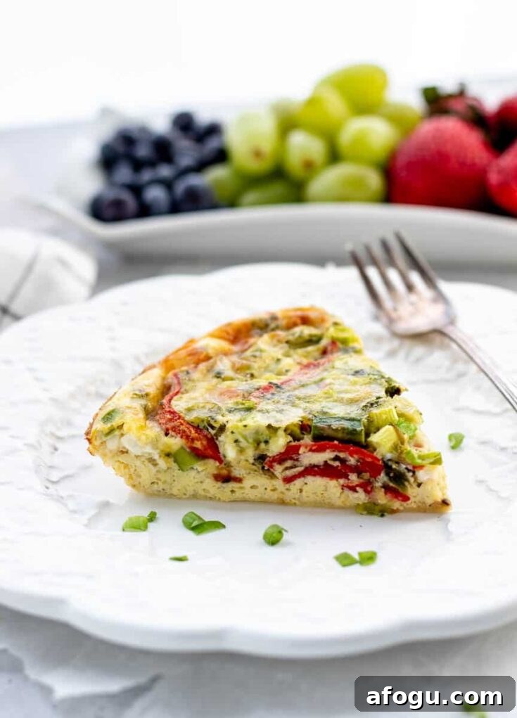 crustless asparagus quiche.