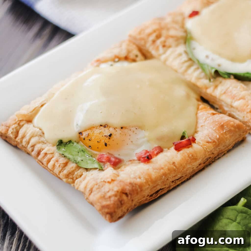 Image for Eggs Benedict Tarts With Puff Pastry