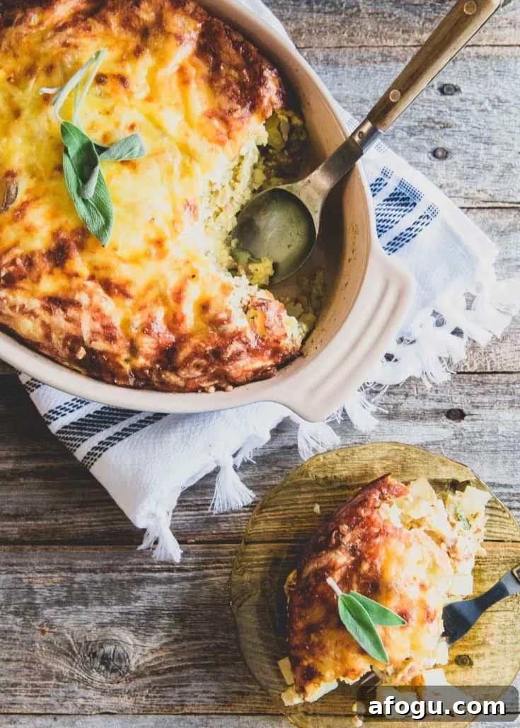 Image for Cheesy Potato Breakfast Casserole w/Turkey Sausage & Eggs