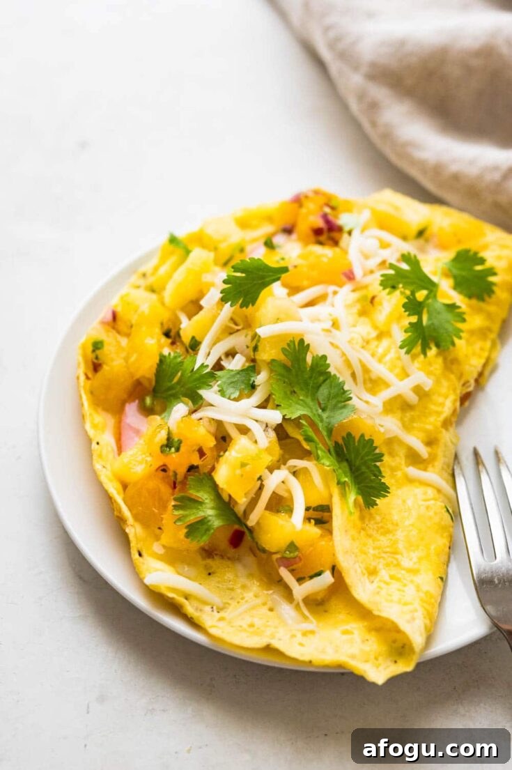 hawaiian omelette with cheese