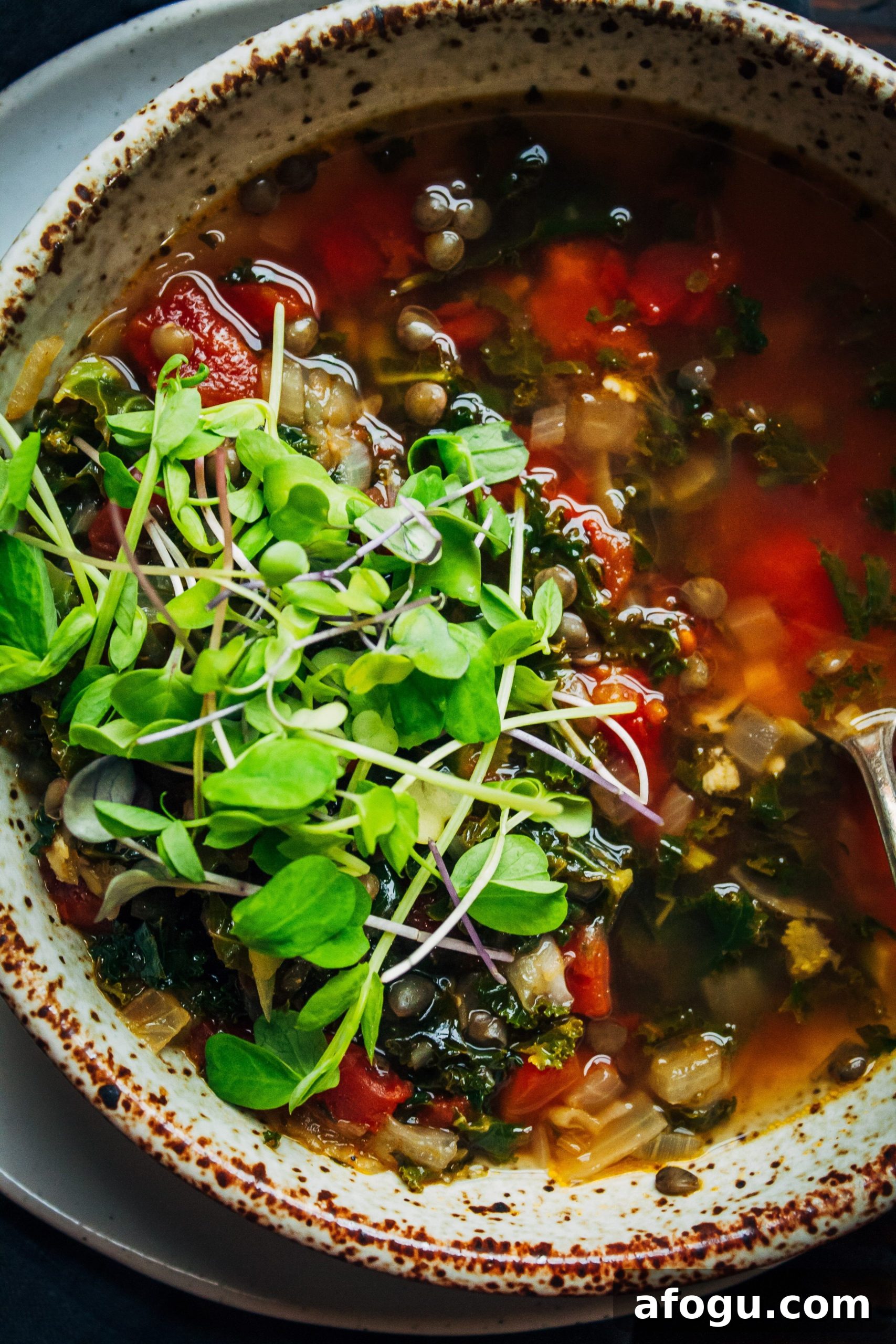 Spicy Kale Soup | Well and Full | #vegan #soup #recipe