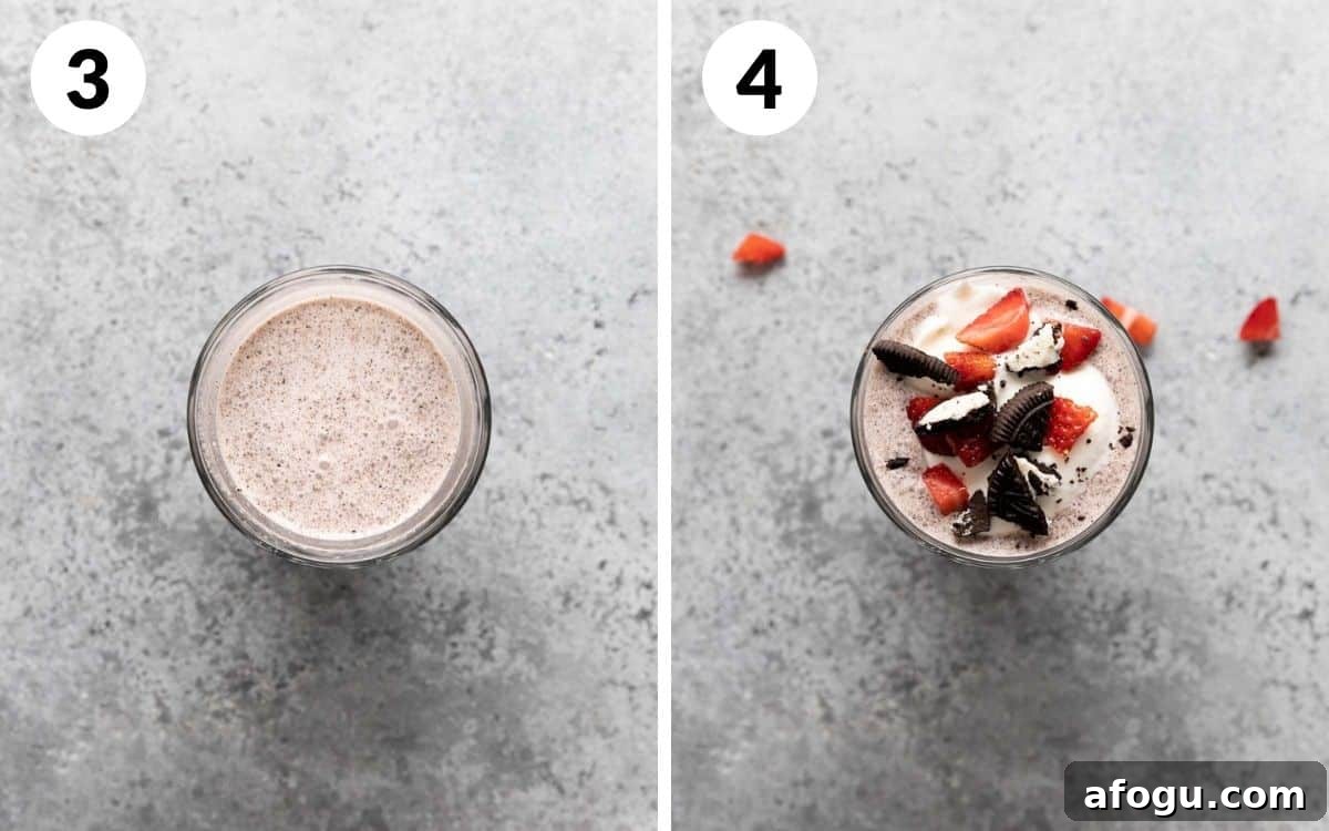 steps 3 & 4 shake in cup whipped cream and garnished added
