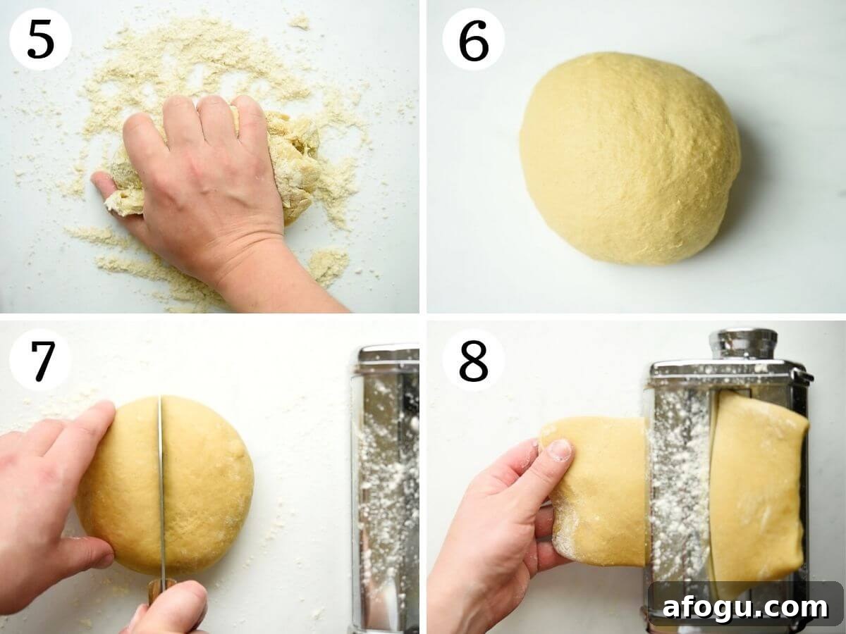 Homemade Sicilian Cannoli Recipe: Crispy Shells & Ricotta Filling 5 Step by step photos showing how to knead cannoli dough
