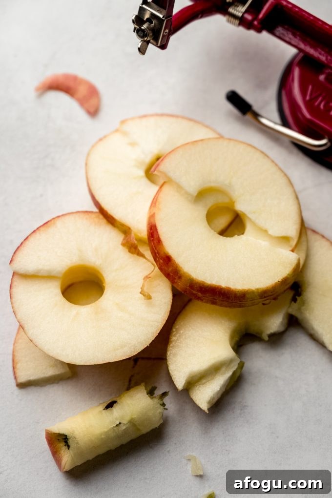 A pile of apple slices.