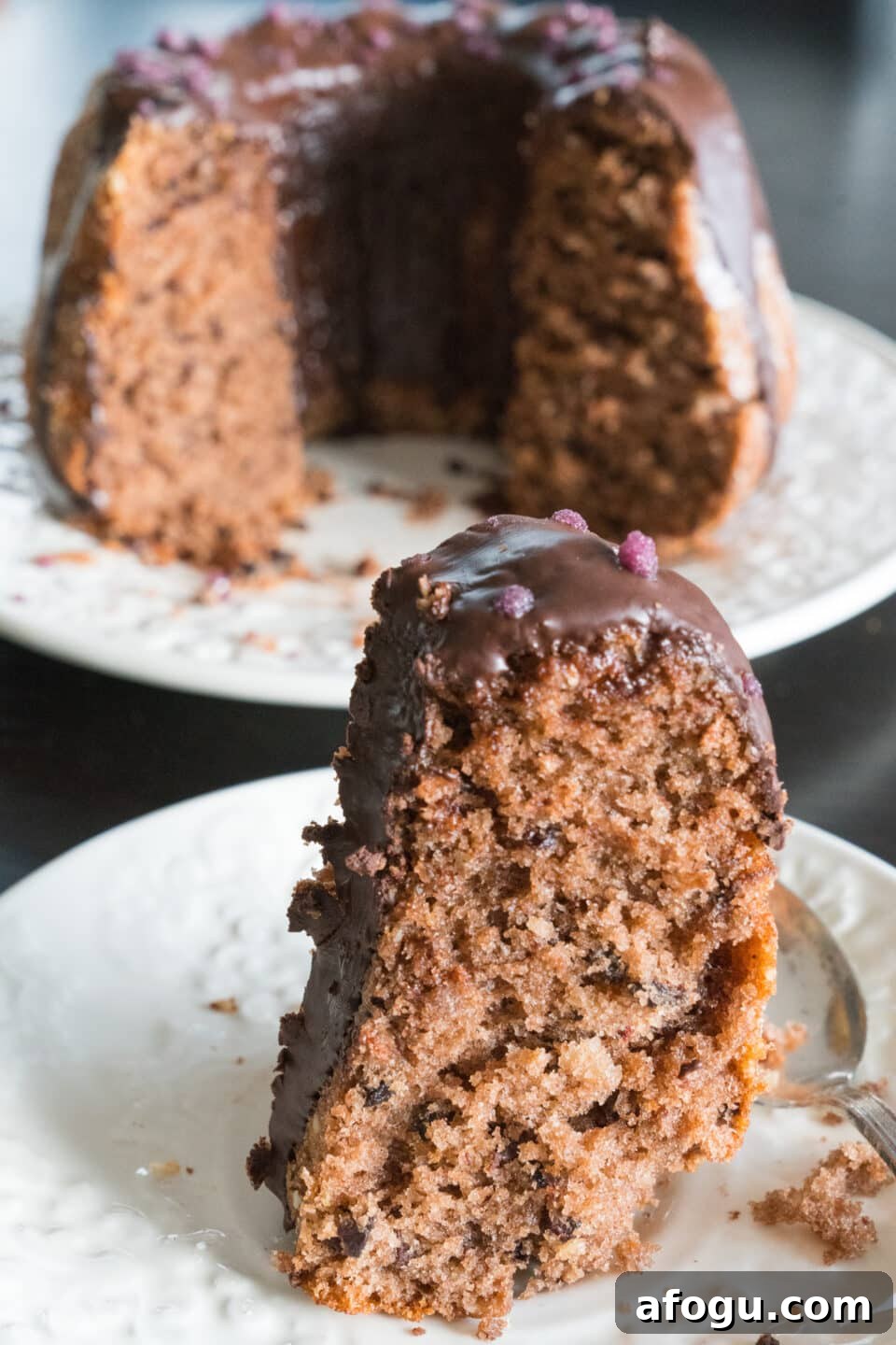cake with red wine