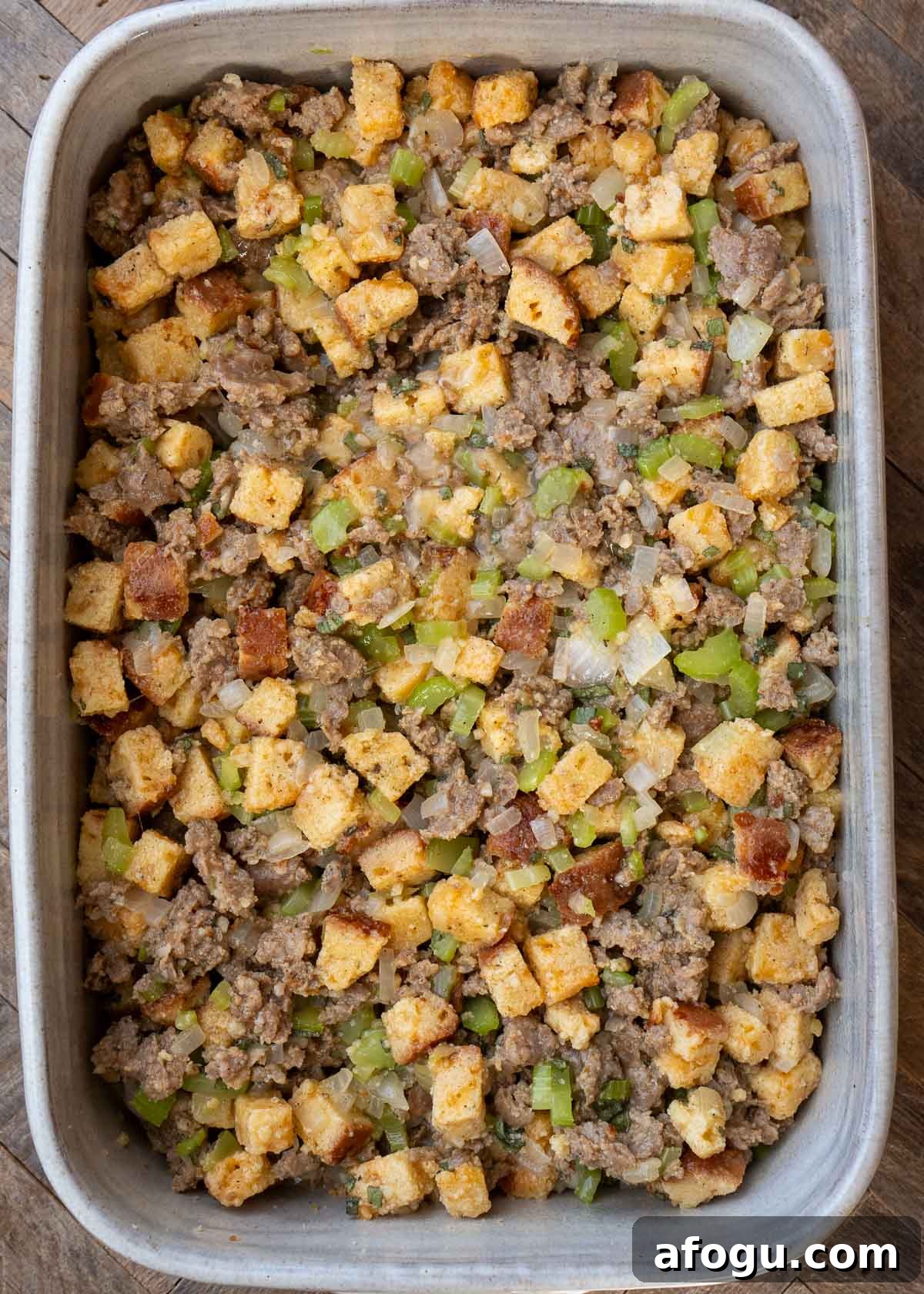 sausage stuffing before baking