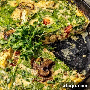 Spinach Mushroom and Artichoke Frittata - Olivia Adriance