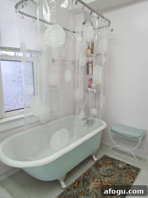 Paper Doily Shower Curtain