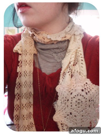 Make a Pretty Scarf out of Doilies