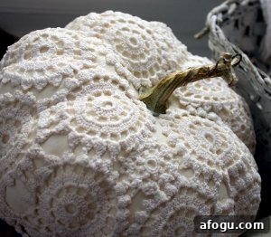 Vintage Doily Pumpkins