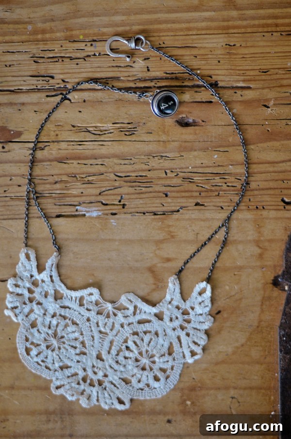 DIY Vintage Doily Necklace