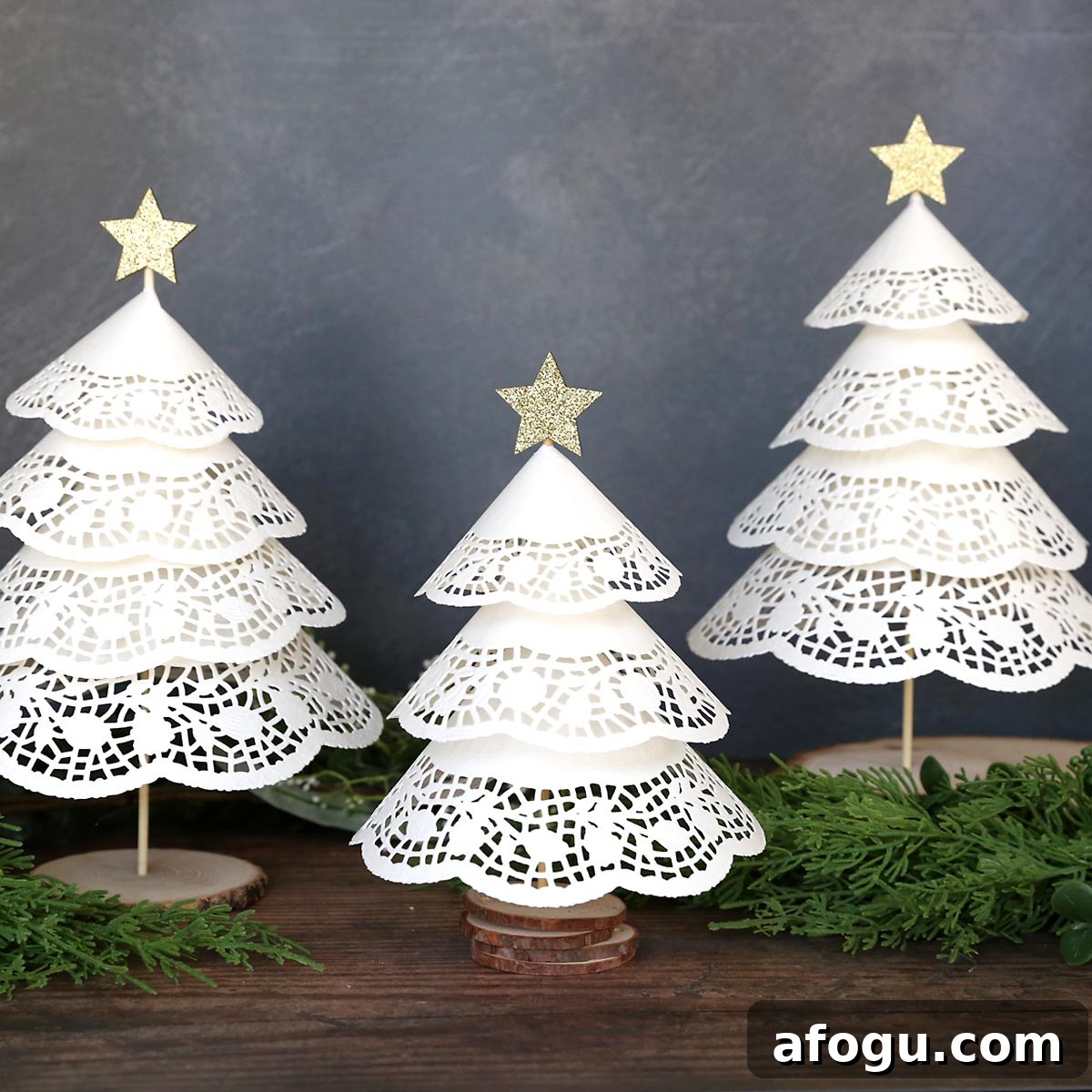 Make Paper Doily Christmas Trees