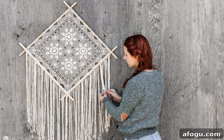Macramé Doily Wall Hanging