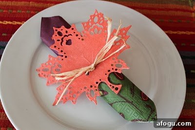 DIY Leaf Thanksgiving Napkin Ring