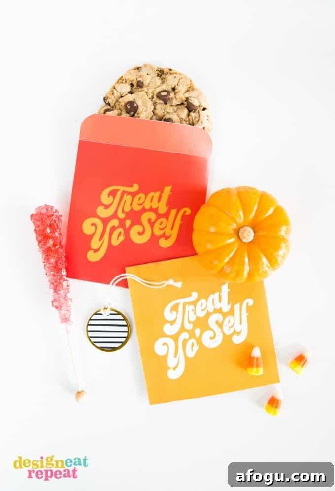 Treat Yo' Self Printable Treat Bags – DIY Party Favor Templates 5 Treat Yo'Self Printable Treat Bags!