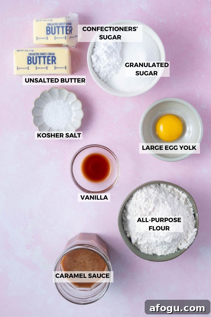 caramel cookie bar ingredients