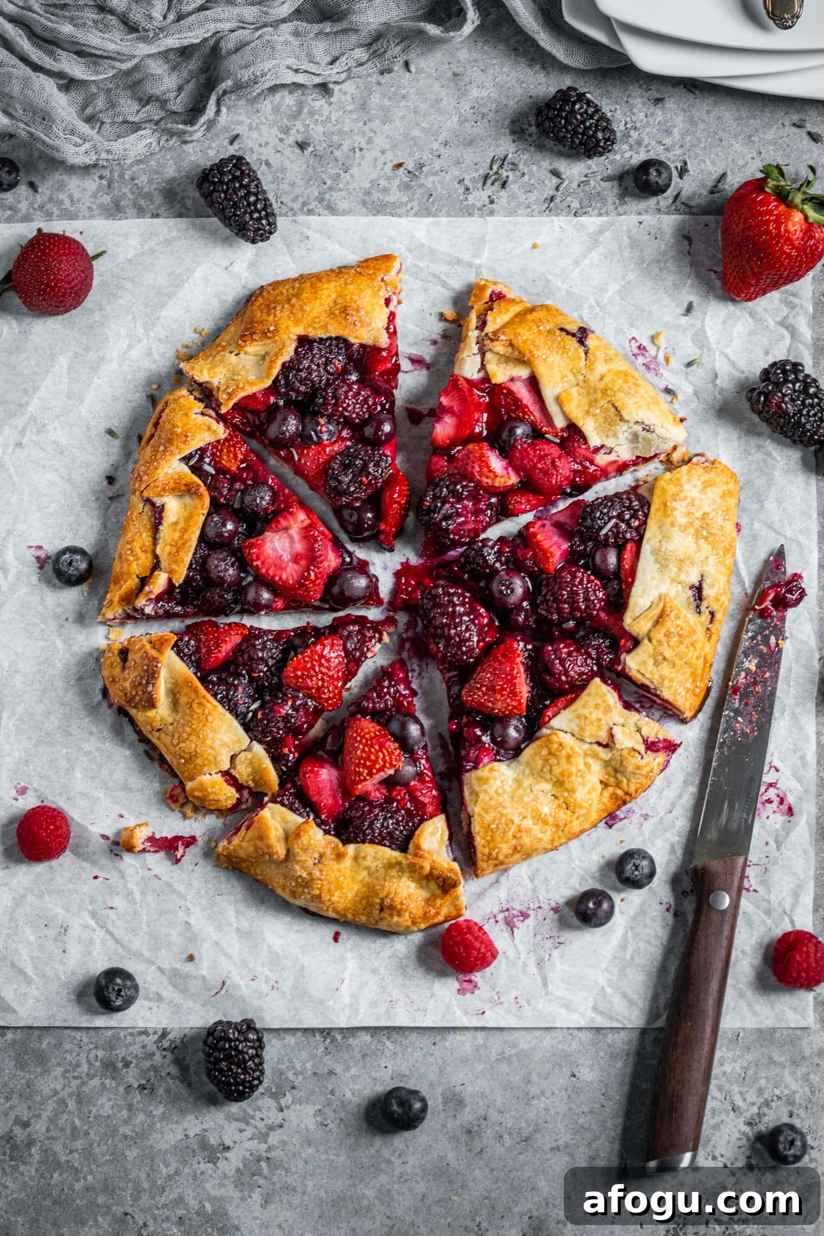 mixed berry galette