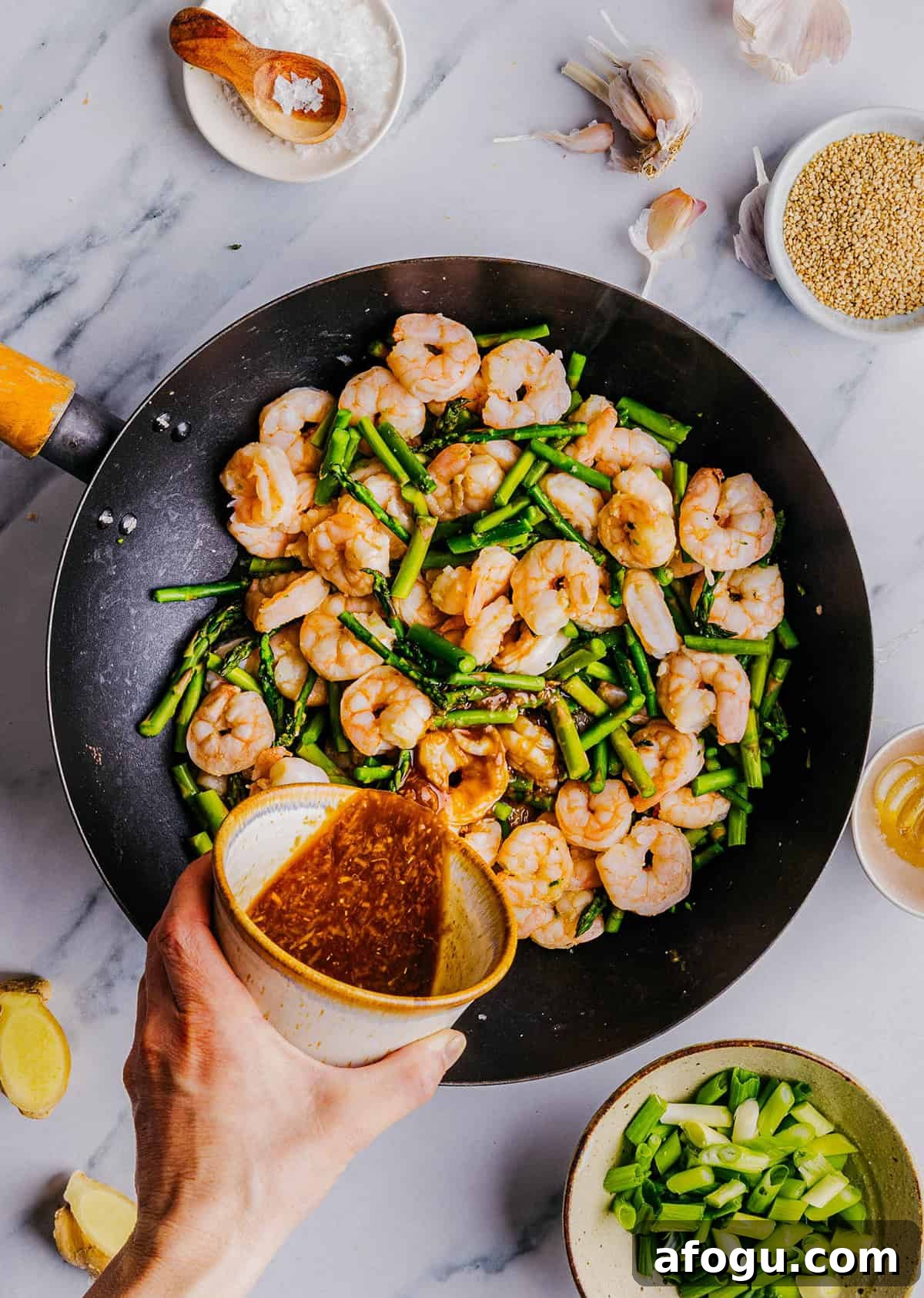 Honey Garlic Shrimp Stir Fry