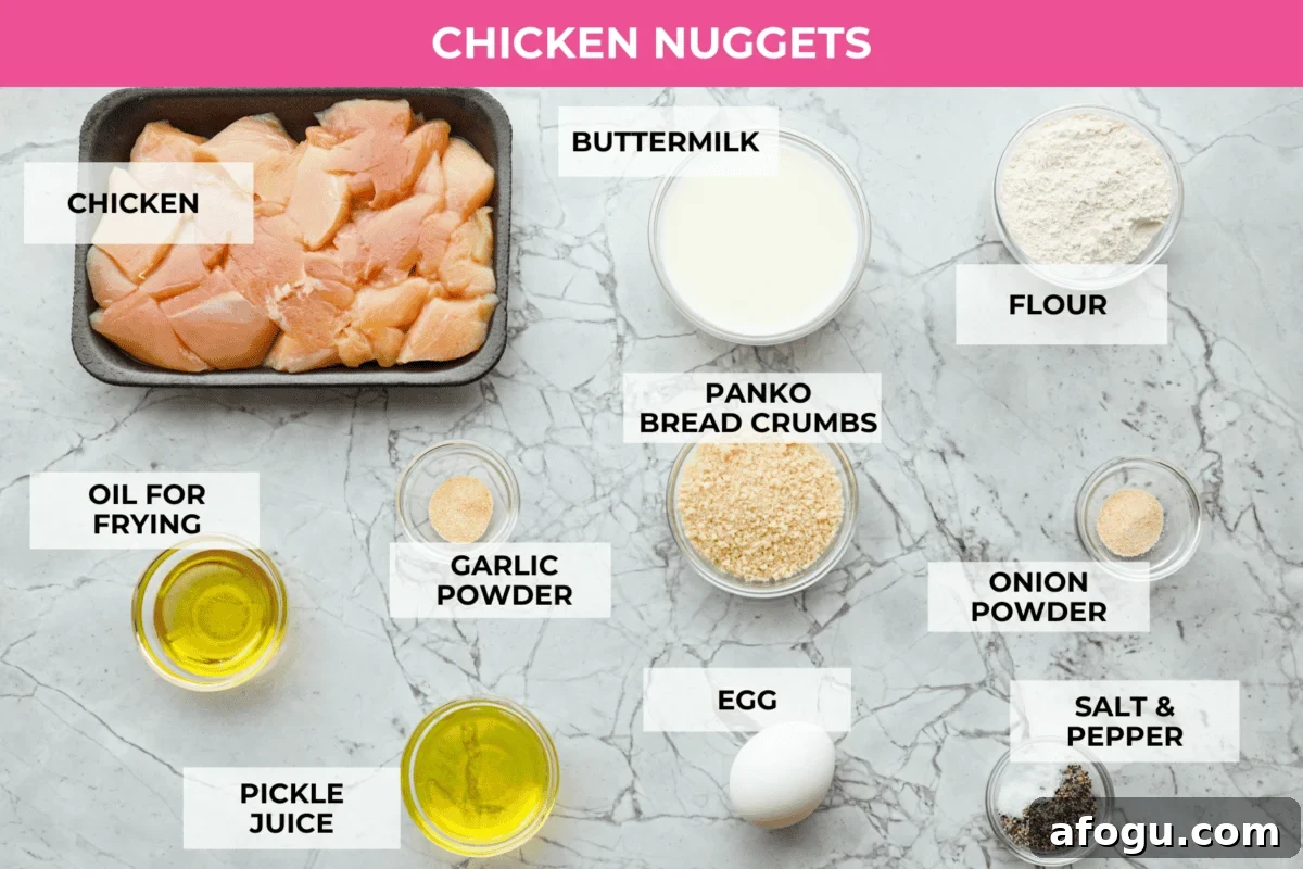 A top view shot of ingredients, all in individual bowls and labeled. 