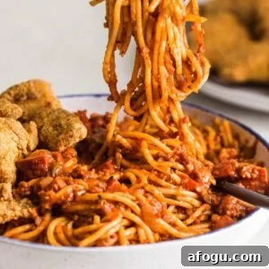 soul food spaghetti in a bowl (black folks spaghetti)