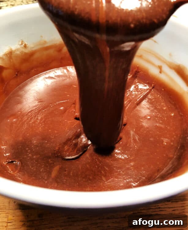 Frozen S’mores Pie Recipe: No-Bake Chocolate Graham Dessert 3 Chocolate mixture being poured into a bowl