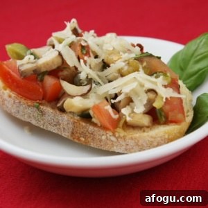 Mushroom and Parmigiano Bruschetta
