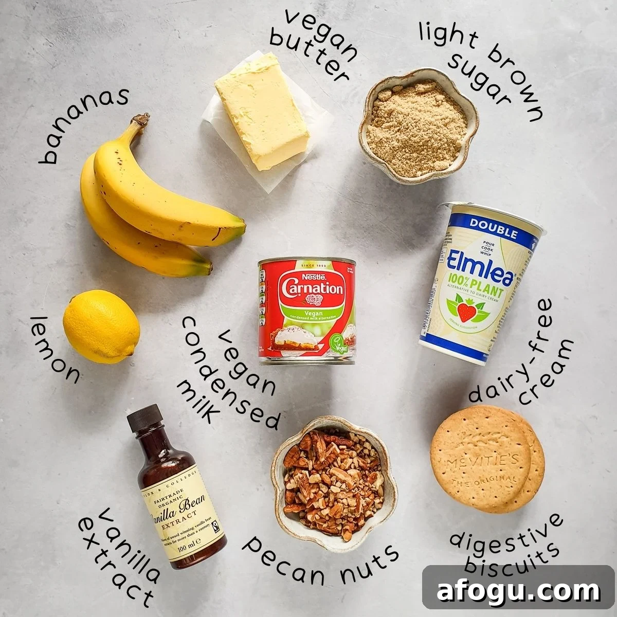 Banoffee Pie Ingredients
