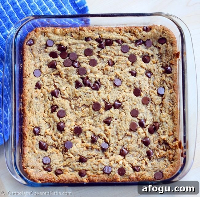 GOOEY CHOCOLATE CHIP PEANUT BUTTER BARS