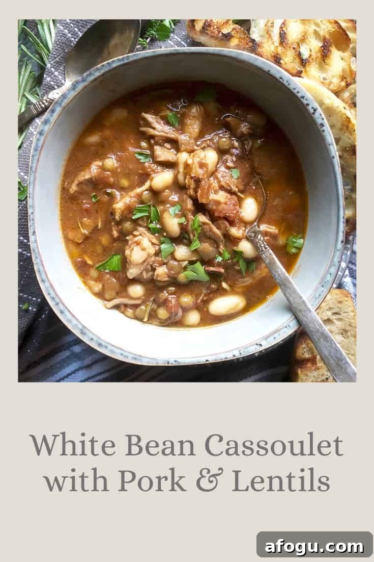 White Bean Cassoulet with Pork & Lentils