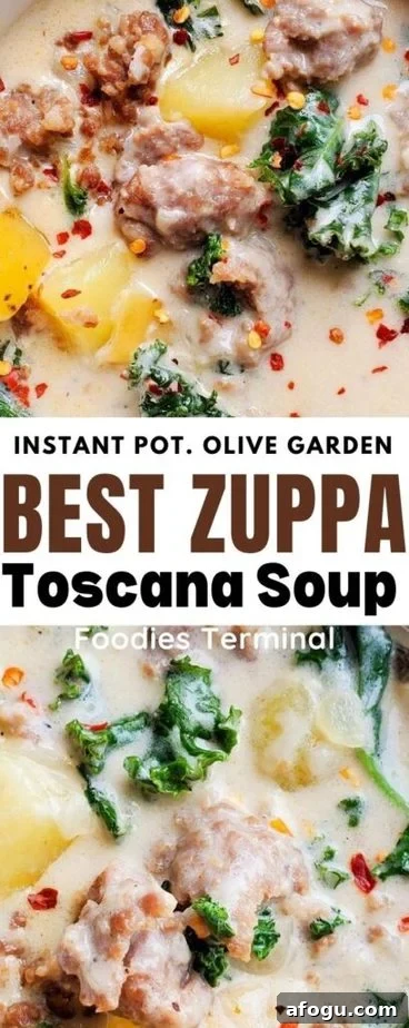 zuppa toscana with italian sausage, potatoes & kale