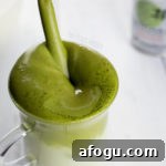 Our dalgona matcha latte sure has great retention.